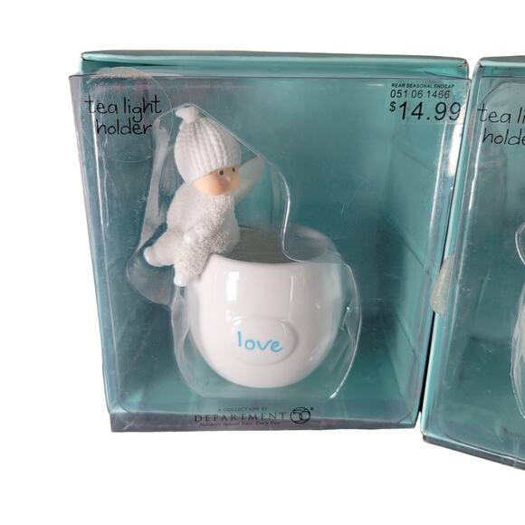 Department 56 Love & Peace Angel Tea Light Holders Set of 2 Holiday Decor Xmas - Picture 4 of 16